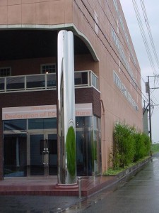 ステンレス製玄関柱巻き